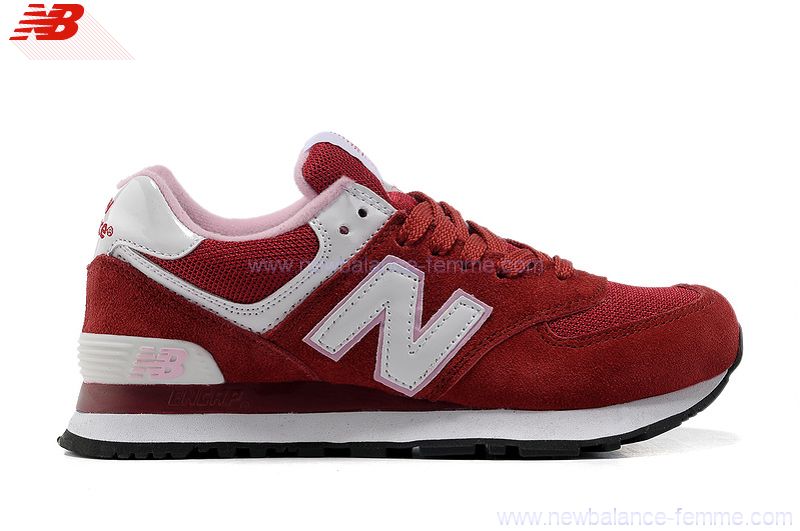 new balance 574 rouge femme